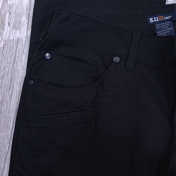 5.11 Tactical Pants Women’s 4 Regular Black Cirrus Covert Ripstop Straight Leg - Picture 5 of 9